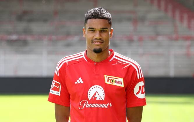 Danilho Doekhi 1 FC Union Berlin FCU 1 BL Bundesliga Porträttermin season 2023 2024 squad, portrait, presentation, presentation, press appointment, GER 09 08 23