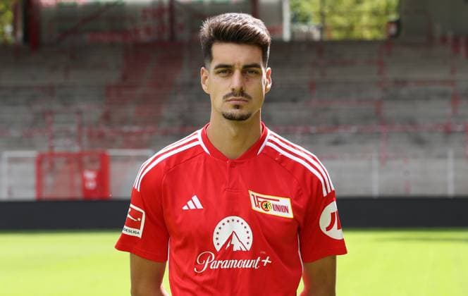 Diogo Leite 1 FC Union Berlin FCU 1 BL Bundesliga Porträttermin season 2023 2024 squad, portrait, introduction, presentation, press appointment, GER 09 08 23