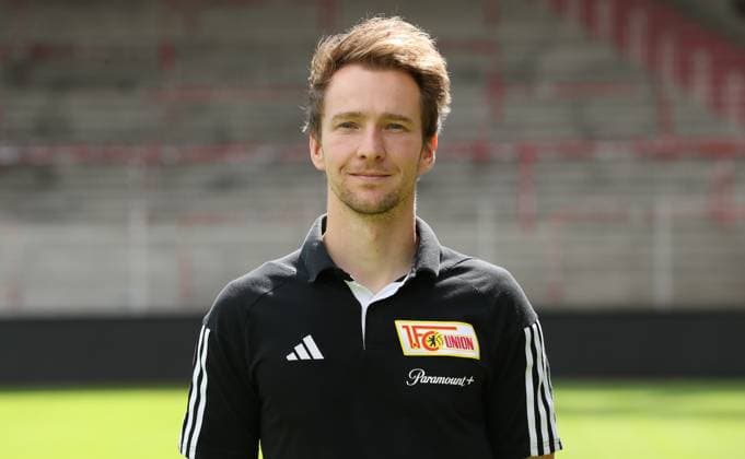 Maximilian Perschk physiotherapist 1 FC Union Berlin FCU 1 BL Bundesliga portrait appointment season 2023 2024 squad, portrait, introduction, presentation, press appointment, GER 09 08 23
