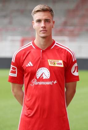 Laurenz Dehl 1 FC Union Berlin FCU 1 BL Bundesliga portrait appointment season 2023 2024 squad, portrait, presentation, presentation, press appointment, GER 09 08 23