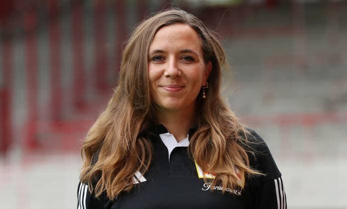 Anna Wiesner assistant management 1 FC Union Berlin FCU 1 BL Bundesliga portrait appointment season 2023 2024 squad, portrait, introduction, presentation, press appointment, GER 09 08 23