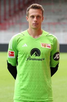 Goalkeeper Alexander Schwolow 1 FC Union Berlin FCU 1 BL Bundesliga Porträttermin season 2023 2024 squad, portrait, presentation, presentation, press appointment, GER 09 08 23