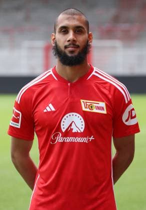 Aissa Laidouni 1 FC Union Berlin FCU 1 BL Bundesliga Porträttermin season 2023 2024 squad, portrait, presentation, presentation, press appointment, GER 09 08 23