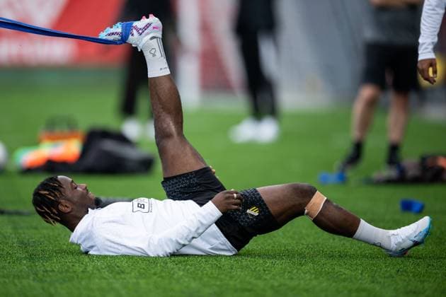 230809 Ibrahim Sadiq during a training session with Häcken on August 9, 2023 in Vilnius Photo Emma Wallskog BILDBYRAN COP 320 EW0234 fotboll football soccer fotball uefa europa league träning practice training häcken bbeng  Copyright: EMMAxWALLSKOG BB230809EW023