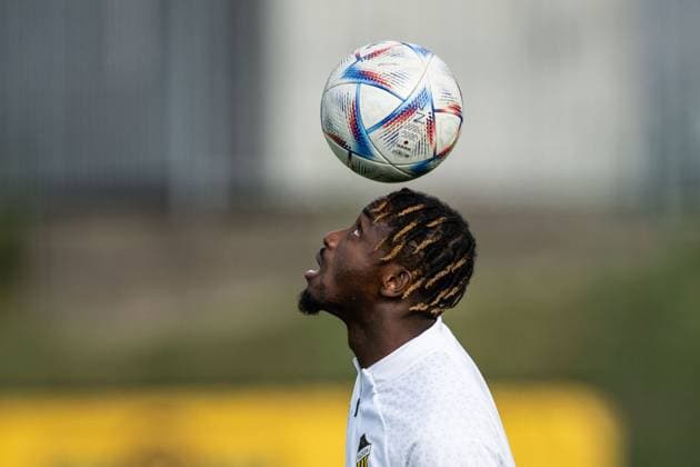 230809 Ibrahim Sadiq during a training session with Häcken on August 9, 2023 in Vilnius Photo Emma Wallskog BILDBYRAN COP 320 EW0234 fotboll football soccer fotball uefa europa league träning practice training häcken bbeng  Copyright: EMMAxWALLSKOG BB230809EW028