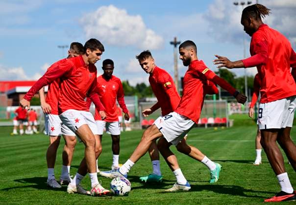 Football, EL Qualification, Slavia Prague, Training