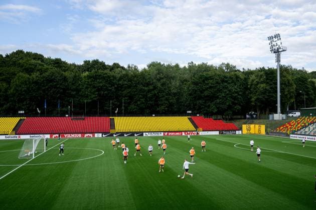 230809 Players of Häcken during a training session on August 9, 2023 in Vilnius Photo Emma Wallskog BILDBYRAN COP 320 EW0234 football soccer football uefa europa league training practice training häcken bbeng  Copyright: EMMAxWALLSKOG BB230809EW073