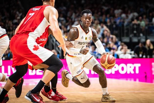 Friendlies Germany vs Canada Berlin 09 08 2023 Dennis Schroeder Germany, 17 Friendlies Germany vs Canada, Mercedes Benz Arena, Berlin 09 08 2023 Copyright: xBEAUTIFULxSPORTS LucianoxLimax