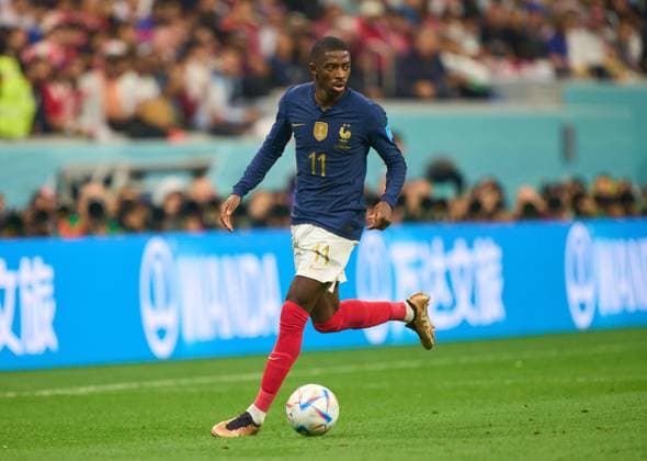 Ousmane DEMBELE, FRA 11 in the quarter final match ENGLAND - FRANCE 1-2 FIFA World Cup, WM, Weltmeisterschaft, Fussball 2022 QATAR Season 2022 2023, Dec 10, 2022 in Stadium Al Bayt in Doha, Qatar.