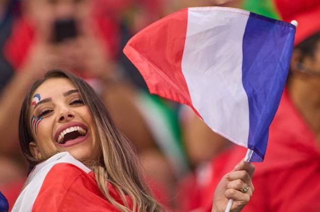 FRA fans in the semi final match FRANCE - MOROCCO 2-0 FIFA World Cup, WM, Weltmeisterschaft, Fussball 2022 QATAR Season 2022 2023, Dec 14, 2022 in Al Bayt Stadium in Doha, Qatar.