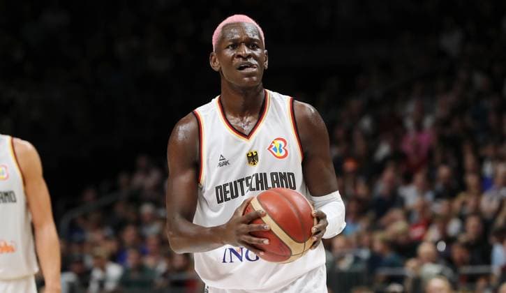 Isaac Bonga GER action upper body sport basketball DBB national team men international match season 2023 2024 09 08 2023 Germany GER vs Canada CAN