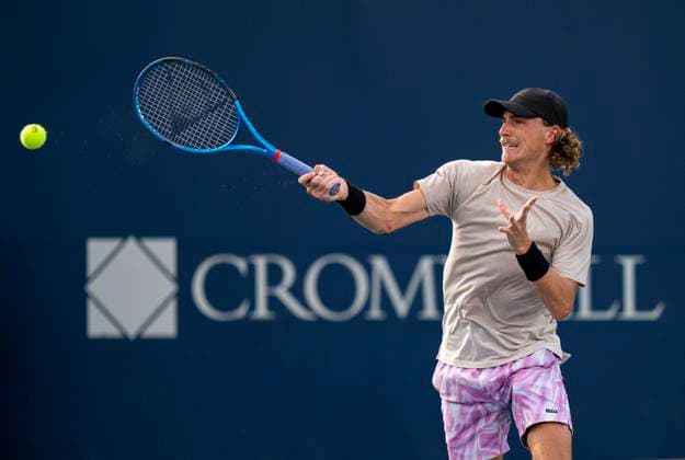 (230810) -- TORONTO, Aug. 10, 2023 -- Max Purcell competes during the men s singles round of 32 match between Andy Murray of Britain and Max Purcell of Australia at the National Bank Open tennis tournament in Montreal, Canada, on Aug. 9, 2023. (Photo by Xinhua) (SP)CANADA-TORONTO-TENNIS-NATIONAL BANK OPEN-MEN S SINGLES ZouxZheng 