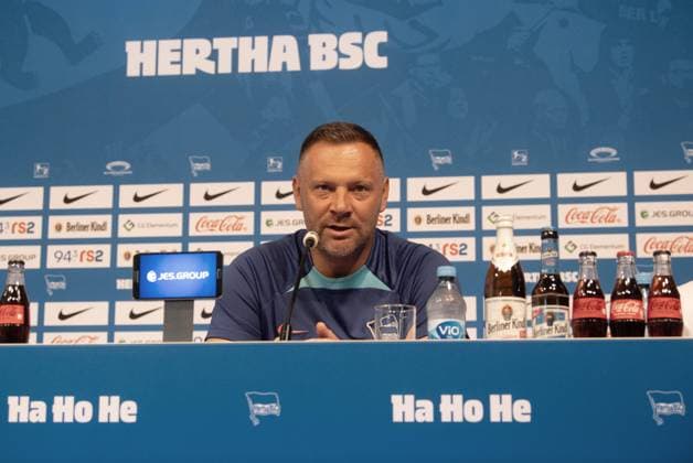 Football, men, season 2023 2024, DFB Pokal, Hertha BSC, press conference, coach Pal Dardai Hertha BSC , 10 08 2023, Copyright: xSebastianxRäppold MatthiasxKochx