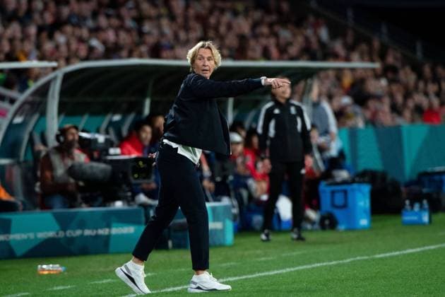 Martina Voss Tecklenburg Germany, national coach gives instructions, AUS, South Korea vs Germany, FIFA Womens World Cup Australia 2023, Matchday 3, Group H, 03 08 2023 AUS, South Korea vs Germany, FIFA Womens World Cup Australia 2023, Matchday 3, Group H, 03 08 2023 Brisbane Copyright: xEibner-Pressefoto Memmlerx EP_MMR