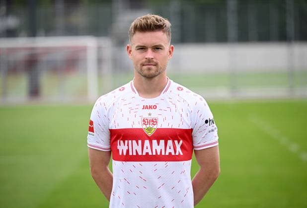 FUSSBALL 1 BUNDESLIGA SAISON 2023 2024 09 08 2023 photo opportunity at VfB Stuttgart on the training ground Maximilian Mittelstaedt
