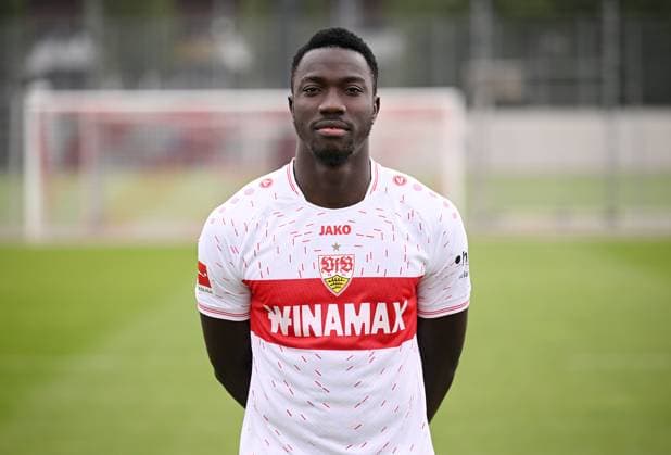 FUSSBALL 1 BUNDESLIGA SAISON 2023 2024 09 08 2023 photo opportunity at VfB Stuttgart on the training ground Silas Mvumpa Katompa