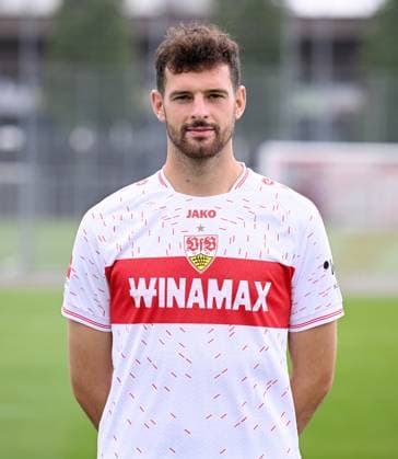 FUSSBALL 1 BUNDESLIGA SAISON 2023 2024 09 08 2023 photo opportunity with VfB Stuttgart on the training ground Luca Pfeiffer
