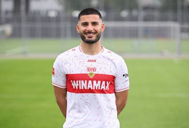 FOOTBALL 1 BUNDESLIGA SEASON 2023 2024 09 08 2023 photo opportunity at VfB Stuttgart on the training ground Deniz Undav