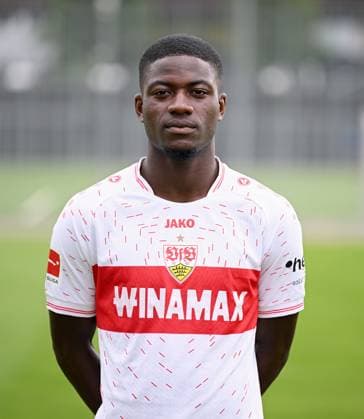 FUSSBALL 1 BUNDESLIGA SAISON 2023 2024 09 08 2023 Photo session with VfB Stuttgart on the training ground Clinton Mola