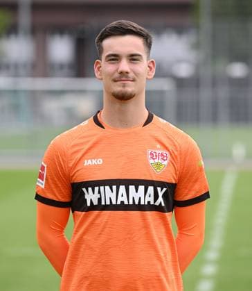 FUSSBALL 1 BUNDESLIGA SAISON 2023 2024 09 08 2023 photo opportunity at VfB Stuttgart on the training ground goalkeeper Dennis Seimen