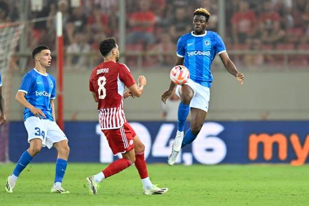 Olympiacos v KRC Genk - UEFA Europa League Qualifying ATHENS, GREECE - AUGUST 10 : Ouattara Aziz Mohammed midfielder of KRC Genk during the 1st leg match of the UEFA Europa League season 2023 - 2024 third qualifying round between Olympiacos and KRC Genk on August 10, 2023 in Athens, Greece, 10 08 2023 Athens Greece  Copyright: xDhax