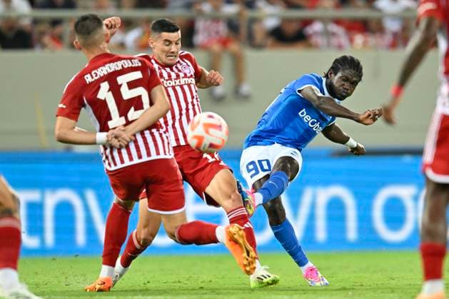 Olympiacos v KRC Genk - UEFA Europa League Qualifying ATHENS, GREECE - AUGUST 10 : Baah Bonsu Christopher forward of KRC Genk during the 1st leg match of the UEFA Europa League season 2023 - 2024 third qualifying round between Olympiacos and KRC Genk on August 10, 2023 in Athens, Greece, 10 08 2023 Athens Greece  Copyright: xDhax