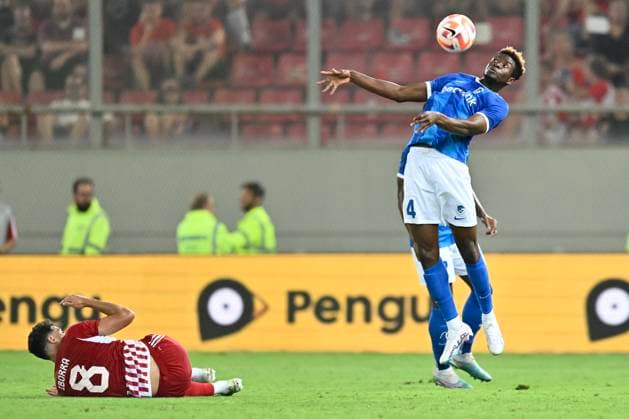 Olympiacos v KRC Genk - UEFA Europa League Qualifying ATHENS, GREECE - AUGUST 10 : Ouattara Aziz Mohammed midfielder of KRC Genk during the 1st leg match of the UEFA Europa League season 2023 - 2024 third qualifying round between Olympiacos and KRC Genk on August 10, 2023 in Athens, Greece, 10 08 2023 Athens Greece  Copyright: xDhax