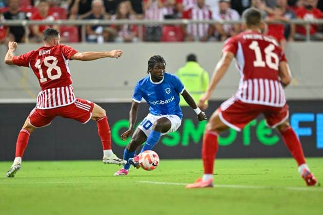 Olympiacos v KRC Genk - UEFA Europa League Qualifying ATHENS, GREECE - AUGUST 10 : Baah Bonsu Christopher forward of KRC Genk during the 1st leg match of the UEFA Europa League season 2023 - 2024 third qualifying round between Olympiacos and KRC Genk on August 10, 2023 in Athens, Greece, 10 08 2023 Athens Greece  Copyright: xDhax