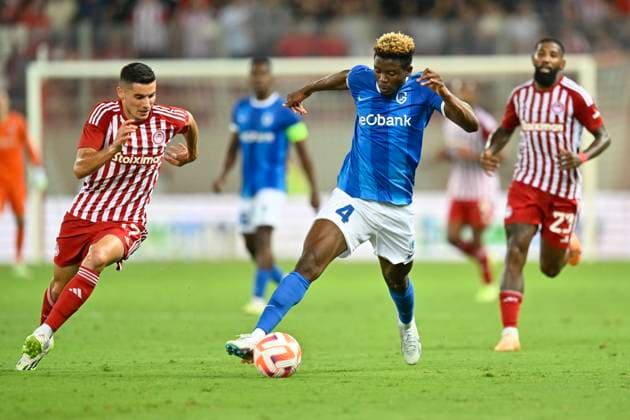 Olympiacos v KRC Genk - UEFA Europa League Qualifying ATHENS, GREECE - AUGUST 10 : Ouattara Aziz Mohammed midfielder of KRC Genk during the 1st leg match of the UEFA Europa League season 2023 - 2024 third qualifying round between Olympiacos and KRC Genk on August 10, 2023 in Athens, Greece, 10 08 2023 Athens Greece  Copyright: xDhax