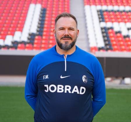 Florian Mack SC Freiburg, Physiotherapist 1 Bundesliga, SC Freiburg, Portraettermin 2023 2024, 10 08 2023, DFL REGULATES PROHIBIT ANY USE OF PHOTOGRAPHS AS IMAGE SEQUENCES AND OR QUASI VIDEO GER, Football, Men, 1 Bundesliga, Season 2023 2024, SC Freiburg, Portraettermin 2023 2024, 10 08 2023, Freiburg im Breisgau Copyright: xEibner-Pressefoto SilasxSchuellex EP_EER