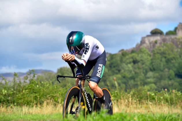 Lennard Kämna ITT UCI Cycling World Championships 2023 Lennard Kämna Germany, bora hansgrohe individual time trial professionals, Men Elite Individual Time Trial ITT Stirling 47.8 kilometers 22 08 2023 UCI Cycling World Championships 2023 Stirling Castle