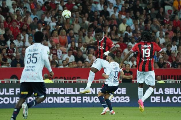 Youssouf Ndayishimiye (OGC Nice) FOOTBALL : OGC Nice vs Lille - Ligue 1 Uber Eats - Nice - 11 08 2023 NorbertScanella Panoramic 