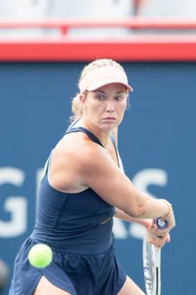 August 11, 2023: Danielle Collins (USA) tracks the ball during the WTA, Tennis Damen National Bank Open quarterfinal match at IGA Stadium in Montreal, Quebec. CSM Montreal Canada - ZUMAc04_ 20230811_zma_c04_253 Copyright: xDanielxLeax