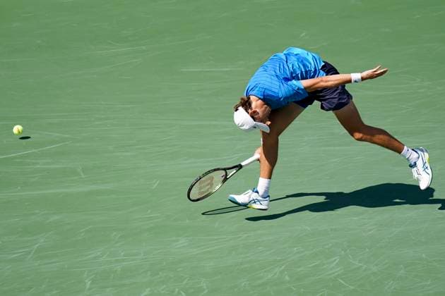 August 12, 2023, Toronto, Ontario, Canada: ALEX DE MINAUR fails to return the ball to Alejandro Davidovich Fokina at The National Bank Open ATP, Tennis Herren tournament in Toronto Toronto Canada - ZUMAm215 20230812_zip_m215_009 Copyright: xArlynxMcAdoreyx