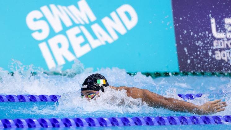 Bilder des Jahres 2023, Sport 08 August Sport Themen der Woche KW32 EDITORIAL USE ONLY European Under 23 Swimming Championships, National Aquatic Centre, Blanchardstown, Dublin 13 8 2023 Men™s 50m Butterfly Heats Ireland s Oisin Tebite Oisin Tebite 13 8 2023  Copyright: x INPHO BenxBradyx BB1_9550
