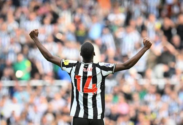 Mandatory Credit: Photo by Richard Lee Shutterstock (14050460dp) Alexander Isak of Newcastle United celebrates scoring their second goal after a review by VAR Newcastle United v Aston Villa, Premier League, Football, St. James Park, Newcastle, UK - 12 Aug 2023 EDITORIAL USE ONLY No use with unauthorised audio, video, data, fixture lists, club league logos or live services. Online in-match use limited to 120 images, no video emulation. No use in betting, games or single club league player publications. Newcastle United v Aston Villa, Premier League, Football, St. James Park, Newcastle, UK - 12 Aug 2023 EDITORIAL USE ONLY No use with unauthorised audio, video, data, fixture lists, club league logos or live services. Online in-match use limited to 120 images, no video emulation. No use in betting, games or single club league player publications. Copyright: xRichardxLee Shutterstockx 14050460dp