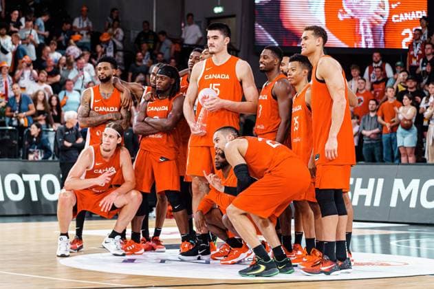 Canada celebrates victory of the DBB Supercup Germany vs Canada, basketball, DBB Supercup, final, 13 08 2023 Germany vs Canada, basketball, DBB Supercup, final, 13 08 2023 Hamburg Copyright: xEibner-Pressefoto MarcelxvonxFehrnx EP_MFN