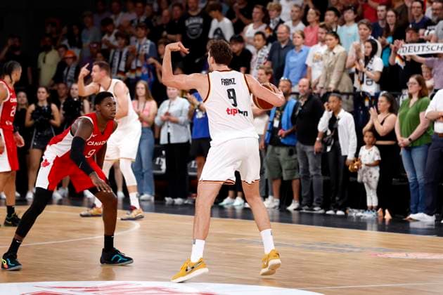 13 08 2023, German Basketball Federation, Supercup 2023, Hamburg, edel optics de Arena, final, Germany Canada, Franz Wagner GER, No9 Hamburg edel optics de Arena Hamburg Germany