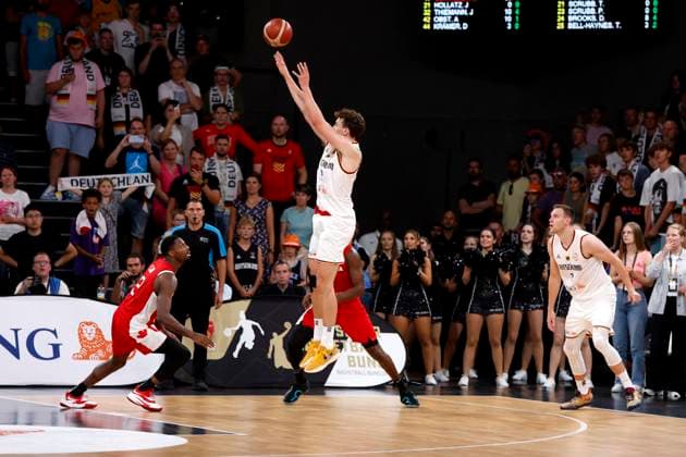 13 08 2023, German Basketball Federation, Supercup 2023, Hamburg, edel optics de Arena, final, Germany Canada, Franz Wagner GER, No9 Hamburg edel optics de Arena Hamburg Germany
