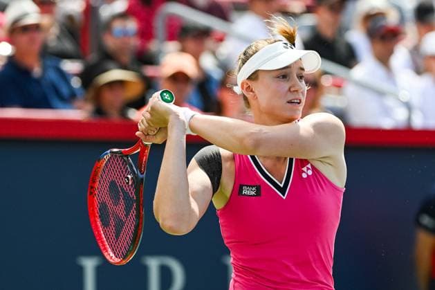 MONTREAL, QC - AUGUST 13: Look on Elena Rybakina (KAZ) during semi final at WTA, Tennis Damen National Bank Open on August 13, 2023 at IGA Stadium in Montreal, QC (Photo by Icon Sportswire) TENNIS: AUG 13 National Bank Open EDITORIAL USE ONLY Icon230813013