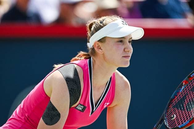 MONTREAL, QC - AUGUST 13: Look on Elena Rybakina (KAZ) during semi final at WTA, Tennis Damen National Bank Open on August 13, 2023 at IGA Stadium in Montreal, QC (Photo by Icon Sportswire) TENNIS: AUG 13 National Bank Open EDITORIAL USE ONLY Icon230813016