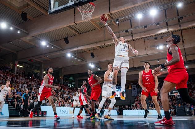 Basketball Hamburg 13 08 2023 DBB national men team international match test match Supercup Germany GER Canada CAN Daniel Theis Germany, No 10