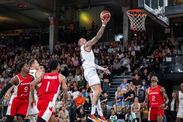 Basketball Hamburg 13 08 2023 DBB national men team international match test match Supercup Germany GER Canada CAN Daniel Theis Germany, No 10