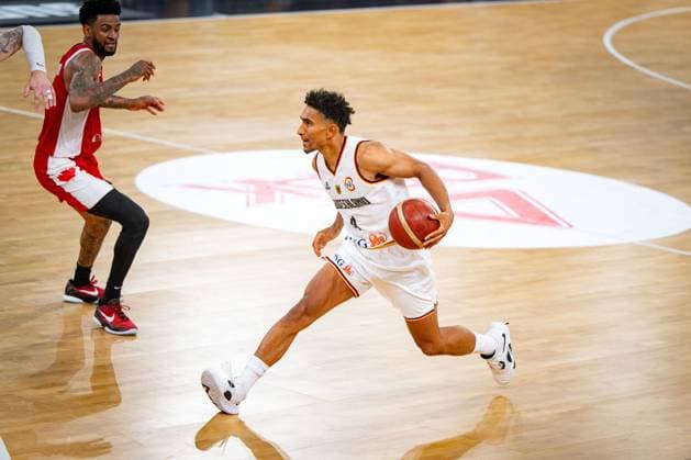 Basketball Hamburg 13 08 2023 DBB national men team international match test match Supercup Germany GER Canada CAN Maodo Lo Germany, No 04