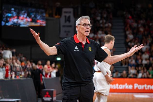 Basketball Hamburg 13 08 2023 DBB national men team international match test match Supercup Germany GER Canada CAN Gordon Herbert Germany, national coach