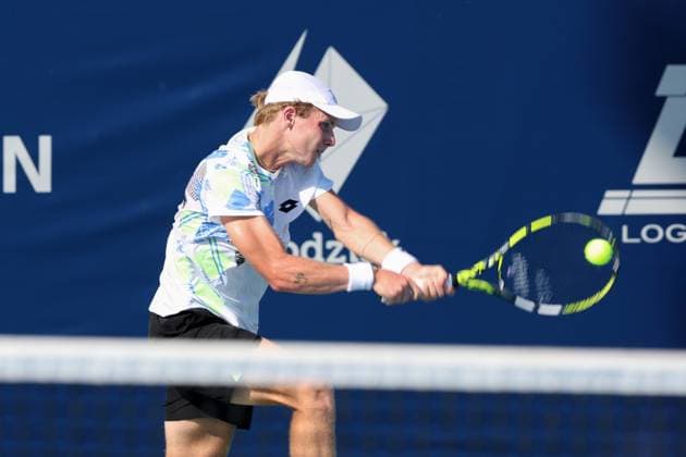 KOZERKI 14.08.2023 TURNIEJ ATP, Tennis Herren 100 LOTTO KOZERKI OPEN --- TENNIS ATP CHALLENGER TOUR 100 JESPER DE JONG FOT. PIOTR KUCZA FOTOPYK NEWSPIX.PL --- Newspix.pl  230814PYK0195