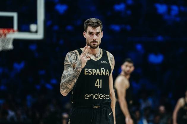 2023 FIBA World Cup - USA v Spain Juancho Hermangomez of Spain in action during the Torneo Ciudad de Malaga, basketball match played between Spain and USA on August 13, 2023, in Malaga, Spain. Malaga Spain  Copyright: xJonxImanolxReinox originalFilename:reinorenon-spainvus230813_npFm7.jpg