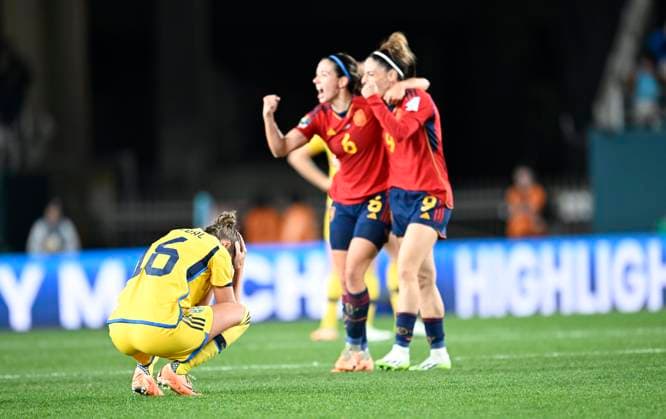 Bilder des Jahres 2023, Sport 08 August Sport Themen der Woche KW33 Sport Bilder des Tages AUCKLAND 20230815 Sveriges Filippa Angeldahl efter förlusten mot Spanien semifinalen i fotbolls-VM pa Eden Park i Auckland, Nya Zeeland. Auckland Nya Zeeland x10050x *** AUCKLAND 20230815 Swedens Filippa Angeldahl after losing to Spain in the semi-final of the World Cup at Eden Park in Auckland, New Zealand Auckland New Zealand x10050x  Copyright: xPontusxLundahl TTx FOTBOLLS-VM 2023 SPANIEN - SVERIGE