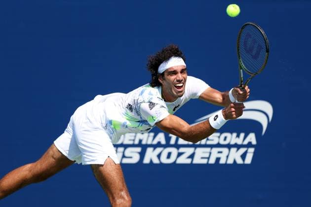 KOZERKI 15.08.2023 TURNIEJ ATP, Tennis Herren 100 LOTTO KOZERKI OPEN --- TENNIS ATP CHALLENGER TOUR 100 SKANDER MANSOURI FOT. PIOTR KUCZA FOTOPYK NEWSPIX.PL --- Newspix.pl POLAND OUT!  230815PYK0031