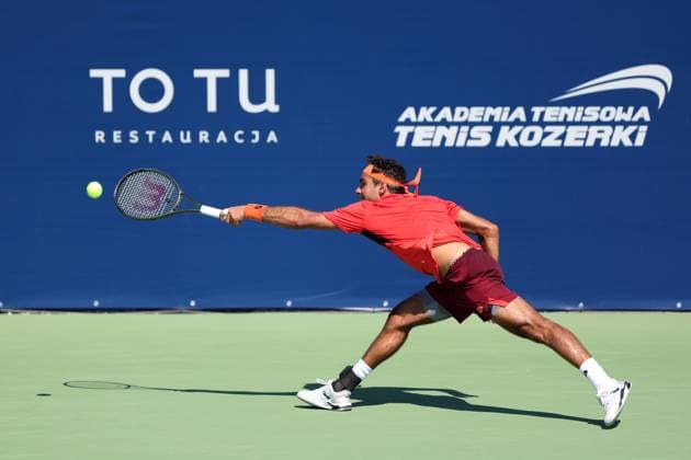 KOZERKI 15.08.2023 TURNIEJ ATP, Tennis Herren 100 LOTTO KOZERKI OPEN --- TENNIS ATP CHALLENGER TOUR 100 FREDERICO FERREIRA SILVA FOT. PIOTR KUCZA FOTOPYK NEWSPIX.PL --- Newspix.pl POLAND OUT!  230815PYK0082